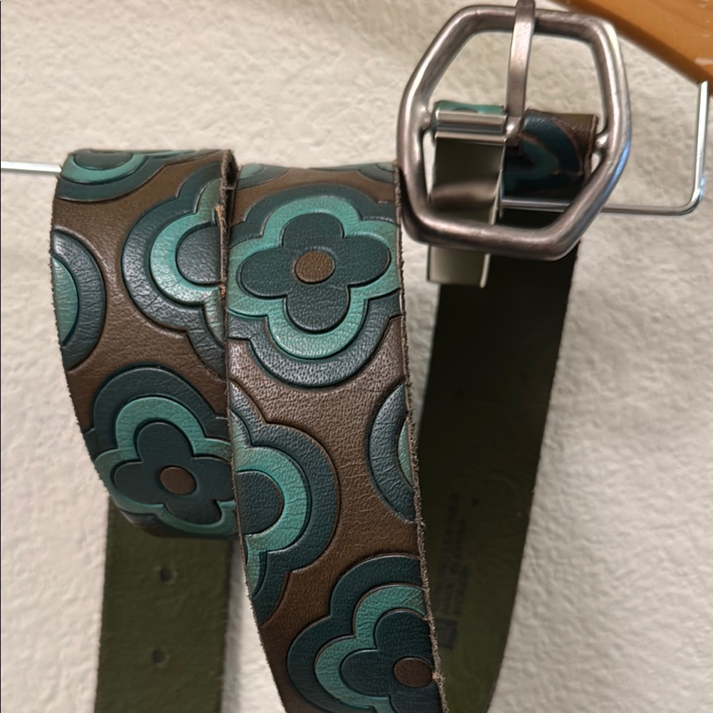 GAP Green and Brown Artistic Belt with Metal Buckle